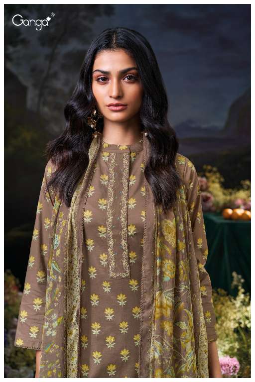 GANGA ANUSHREE S3562 WHOLESALE PREMIUM COTTON PRINTED WITH HAND WORK CLASSY SALWAR KAMEEZ