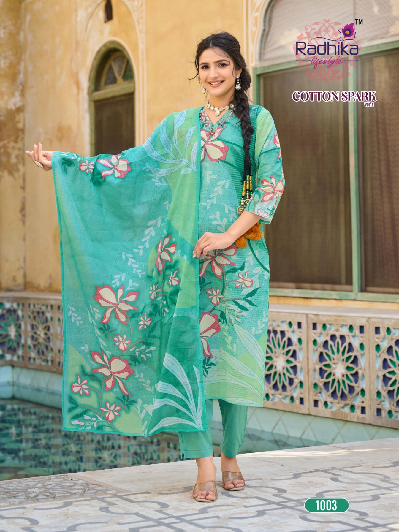 RADHIKA LIFESTYLE COTTON SPARK VOL 1 READYMADE COTTON CLASSIC LADIES SUITS