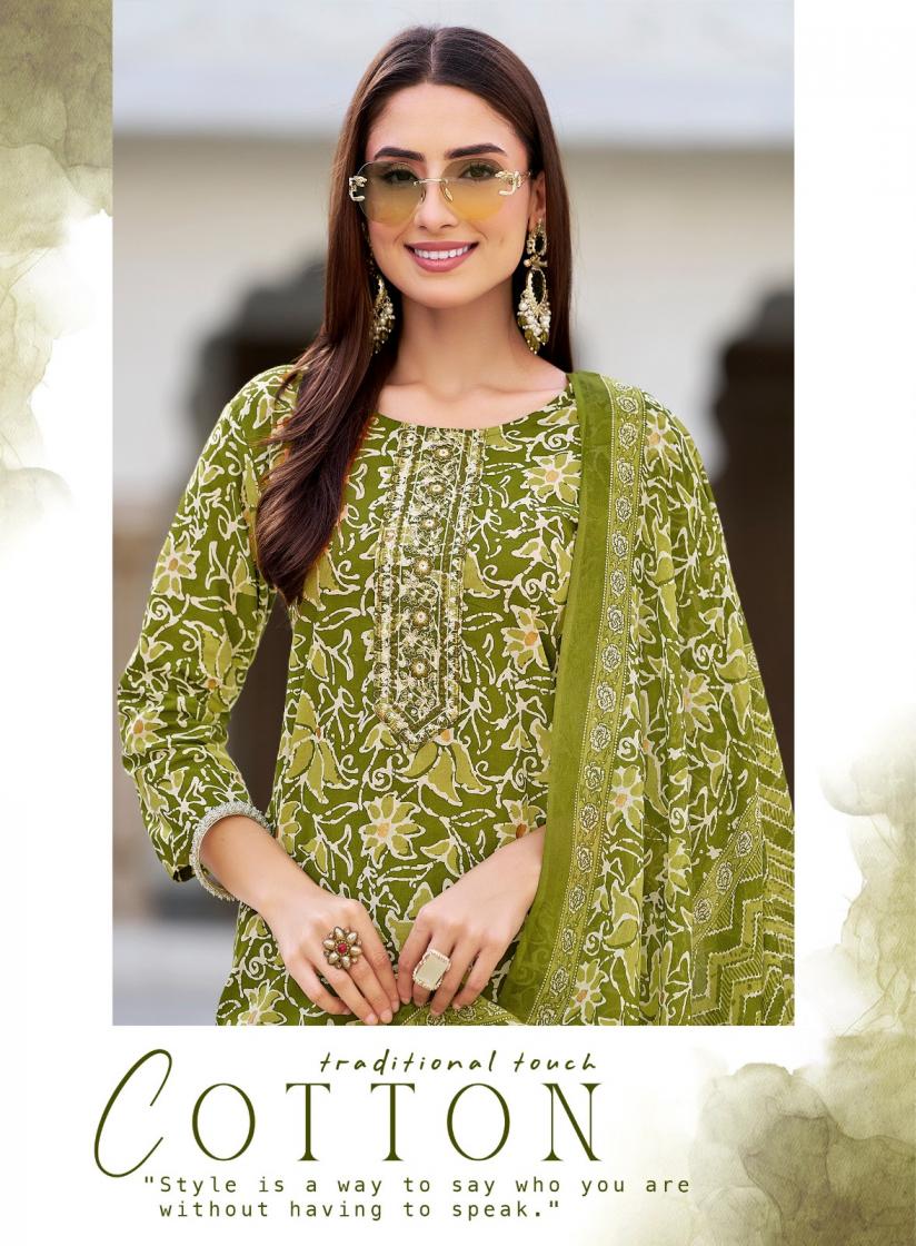 COTTON KUDI VOL 21 BY RADHIKA LIFESTYLE CLASSIC LOOK READYMADE PLUS SIZE 3PCS DRESS