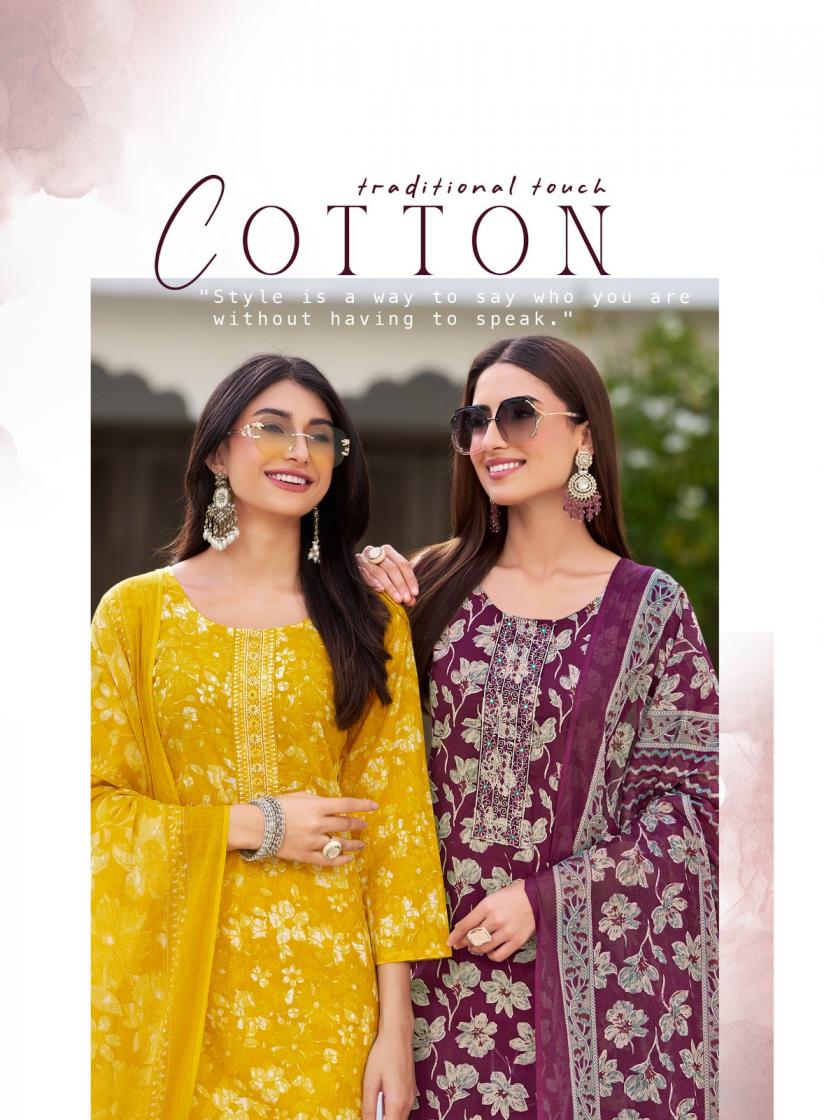 COTTON KUDI VOL 21 BY RADHIKA LIFESTYLE CLASSIC LOOK READYMADE PLUS SIZE 3PCS DRESS