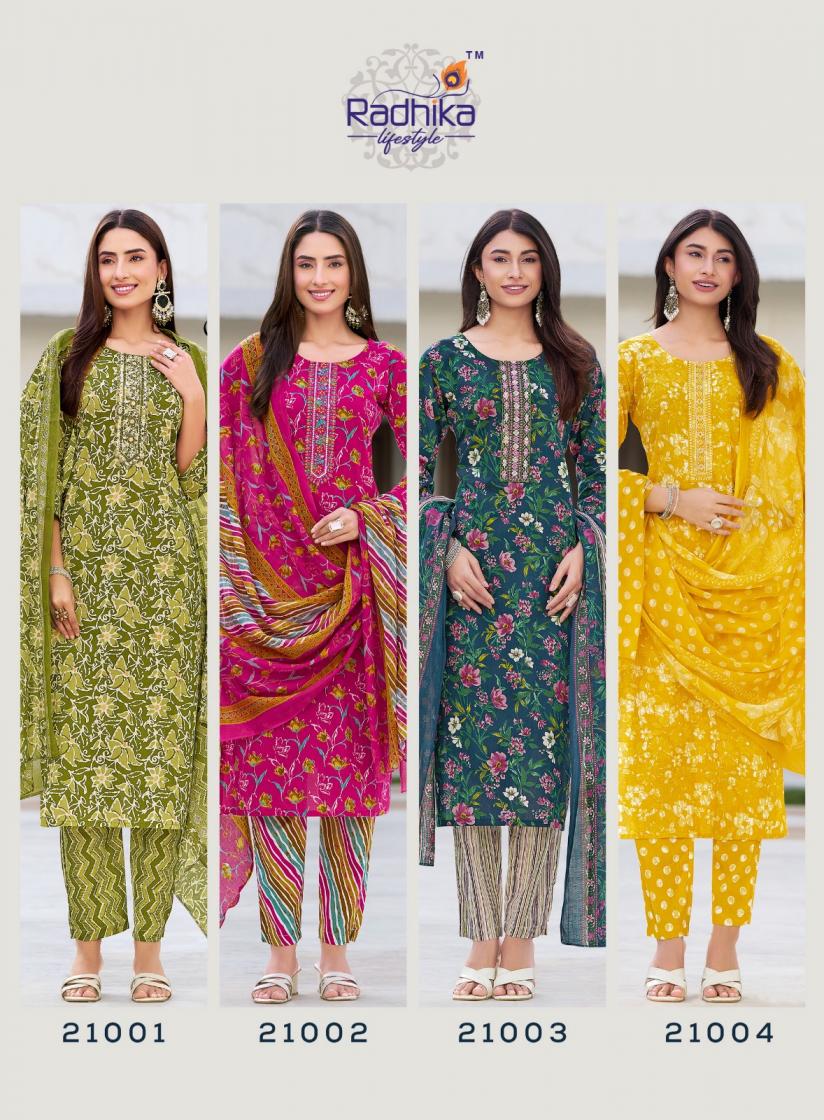 COTTON KUDI VOL 21 BY RADHIKA LIFESTYLE CLASSIC LOOK READYMADE PLUS SIZE 3PCS DRESS