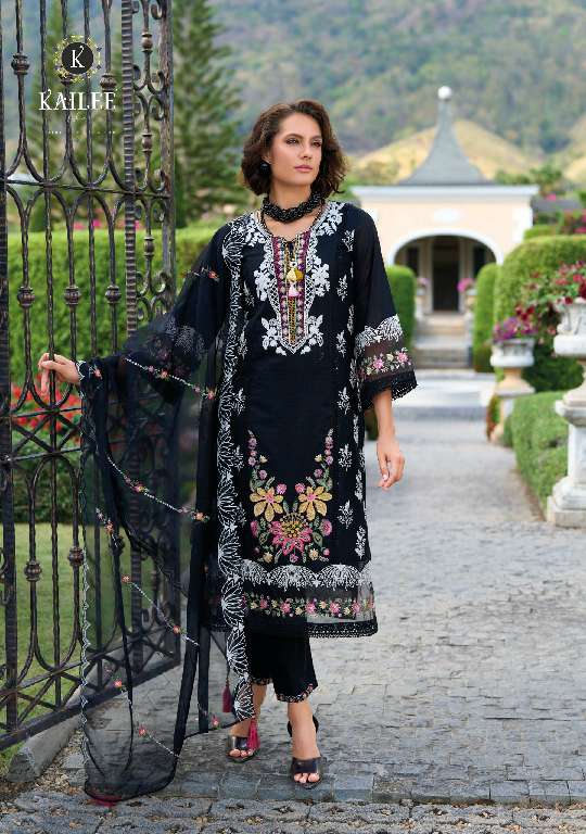 KAILEE CRESSA WHOLESALE READYMADE BLACK AND WHITE COLOR PREMIUM SUMMER FANCY SALWAR SUITS