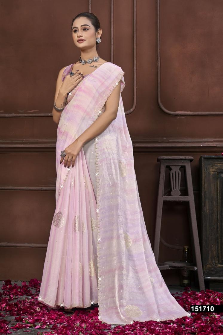 AADHIMA BY VALLABHI PRINTS UNIQUE COLOURS CHIFFON SAREE ONLINE