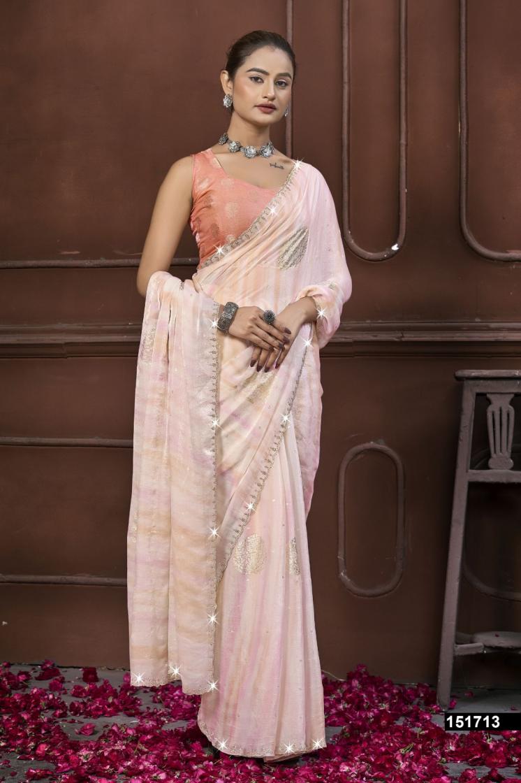 AADHIMA BY VALLABHI PRINTS UNIQUE COLOURS CHIFFON SAREE ONLINE