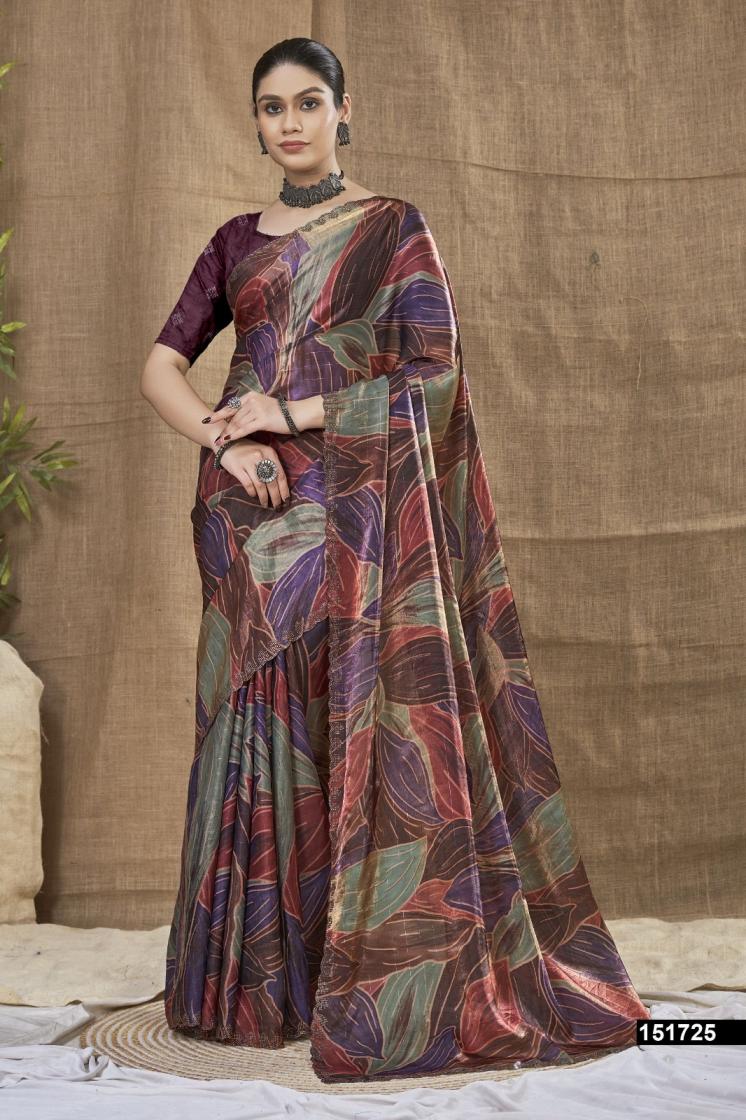 KSHITIJA BY VALLABHI PRINTS CHIFFON PRETTY LOOK SAREE WHOLESALER