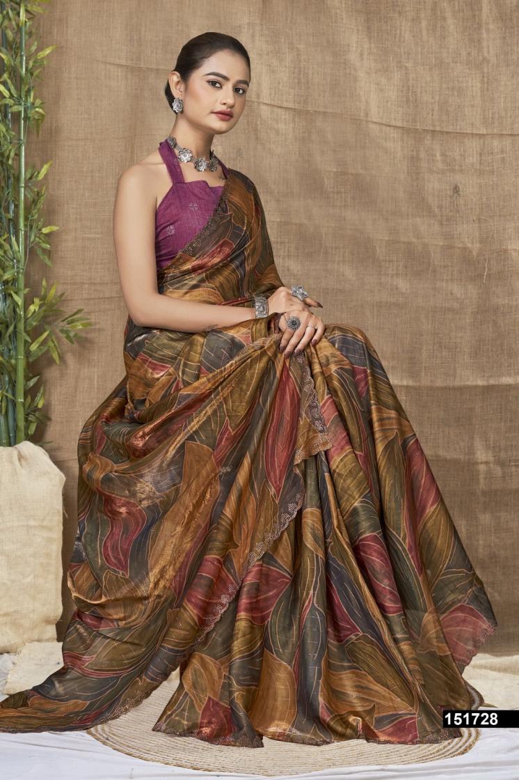 KSHITIJA BY VALLABHI PRINTS CHIFFON PRETTY LOOK SAREE WHOLESALER