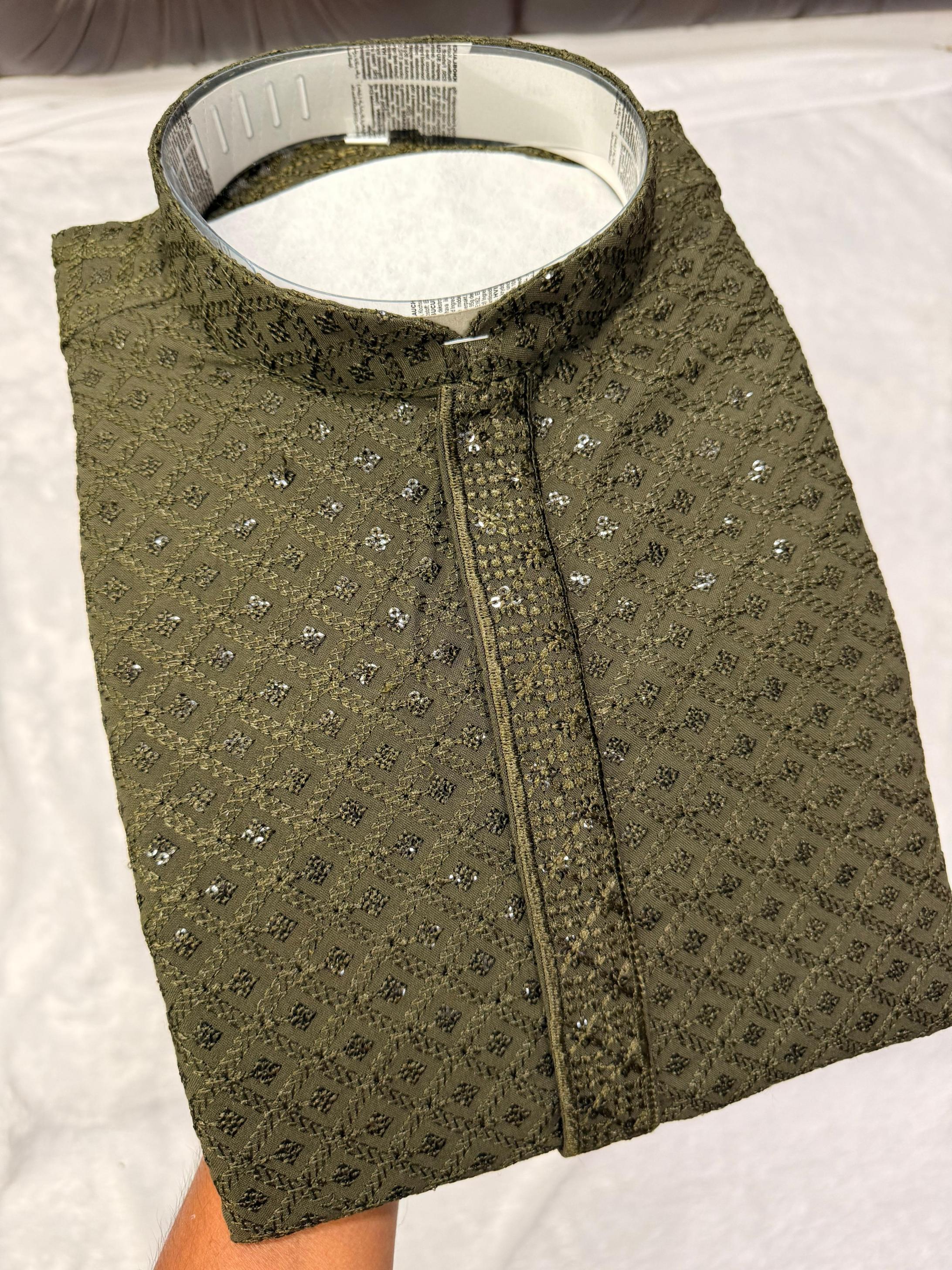 AR EXPORTS MANYAVAR VOL 1 RAYON SHIFFLLI SEQUENCE WORK READYMADE CLASSIC MENS KURTA