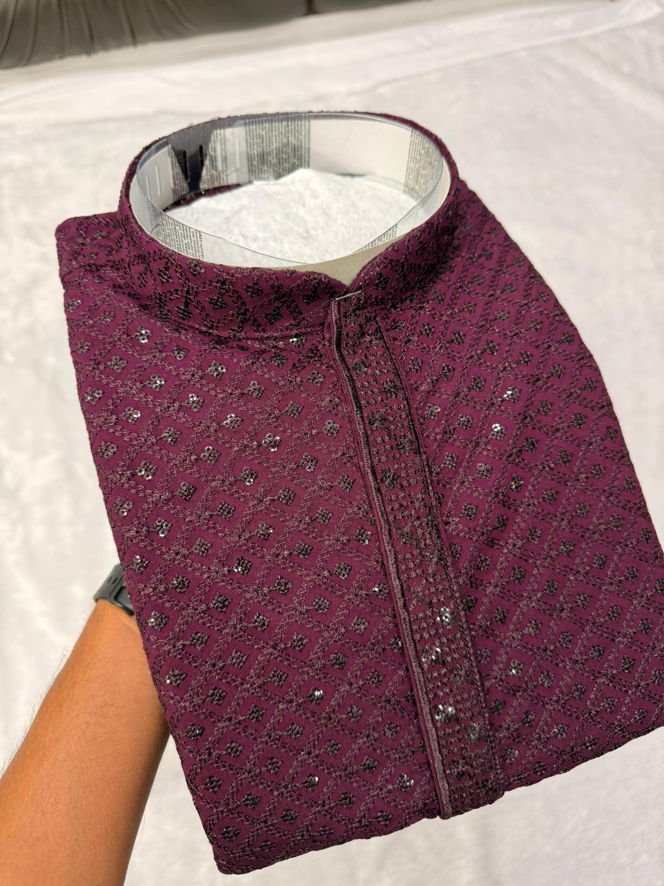 AR EXPORTS MANYAVAR VOL 1 RAYON SHIFFLLI SEQUENCE WORK READYMADE CLASSIC MENS KURTA