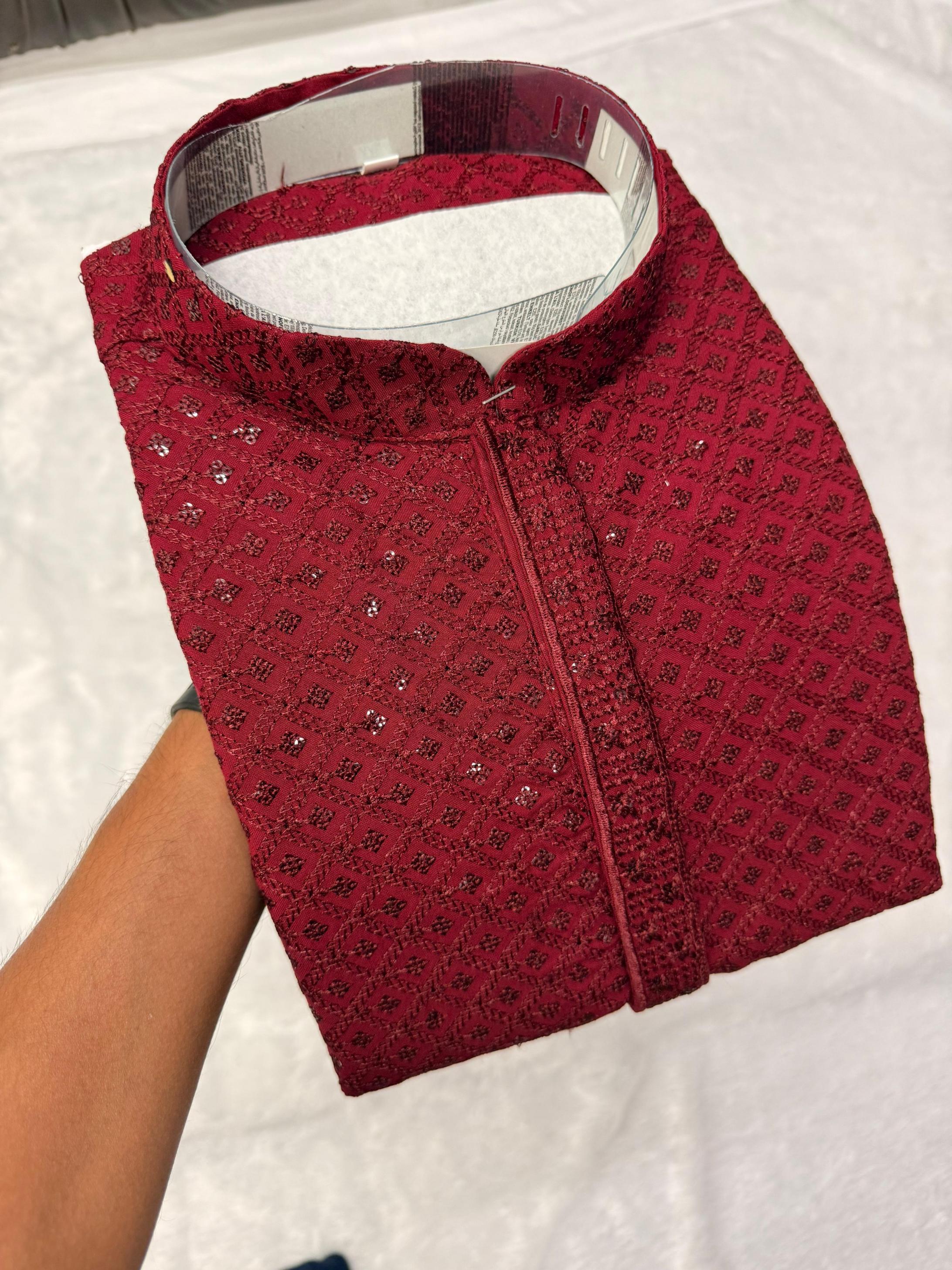 AR EXPORTS MANYAVAR VOL 1 RAYON SHIFFLLI SEQUENCE WORK READYMADE CLASSIC MENS KURTA