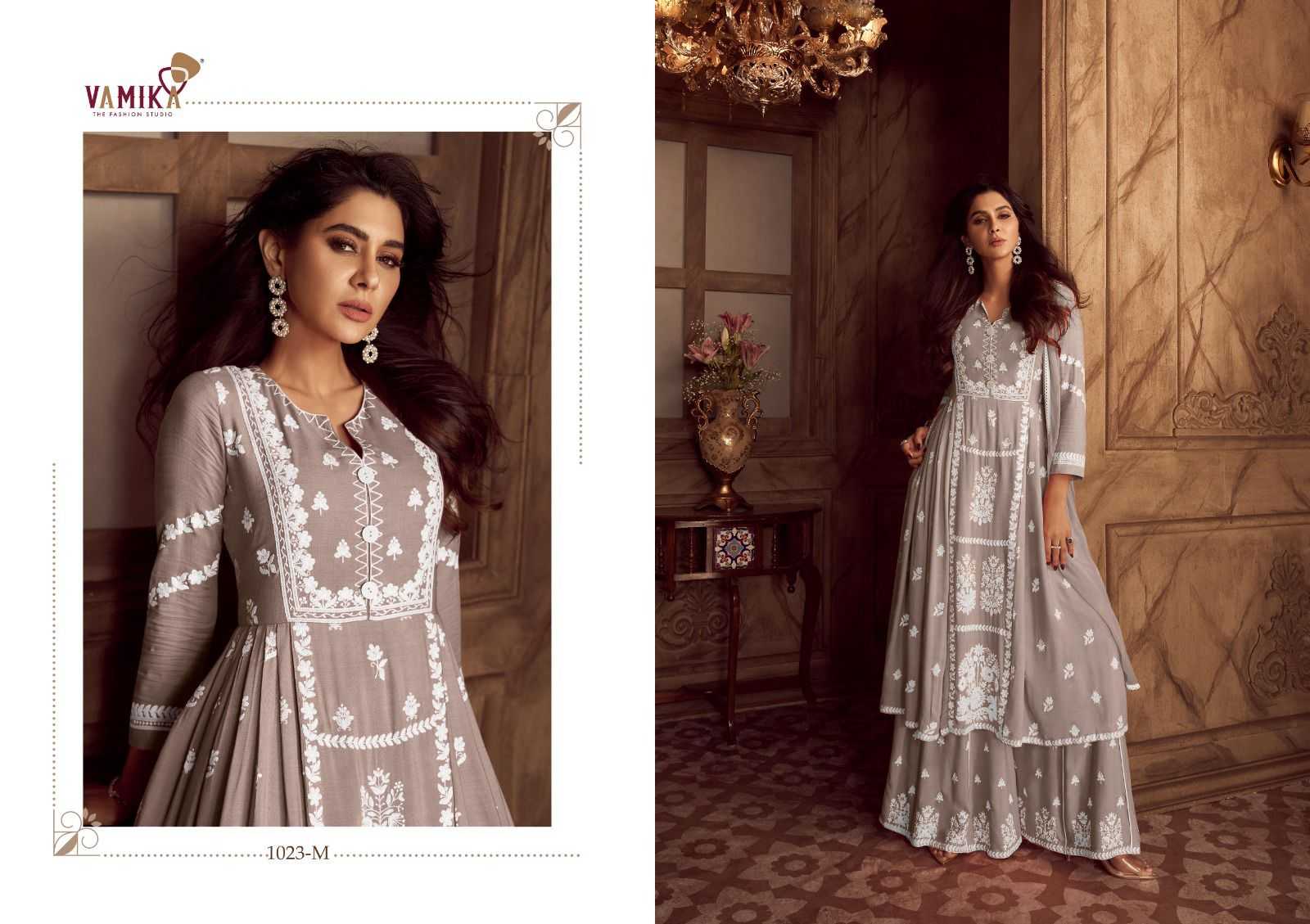 VAMIKA LAKHNAWI VOL 4 SUPER HIT READYMADE KURTI PLAZZO DUPATTA DESIGNER COLLECTION