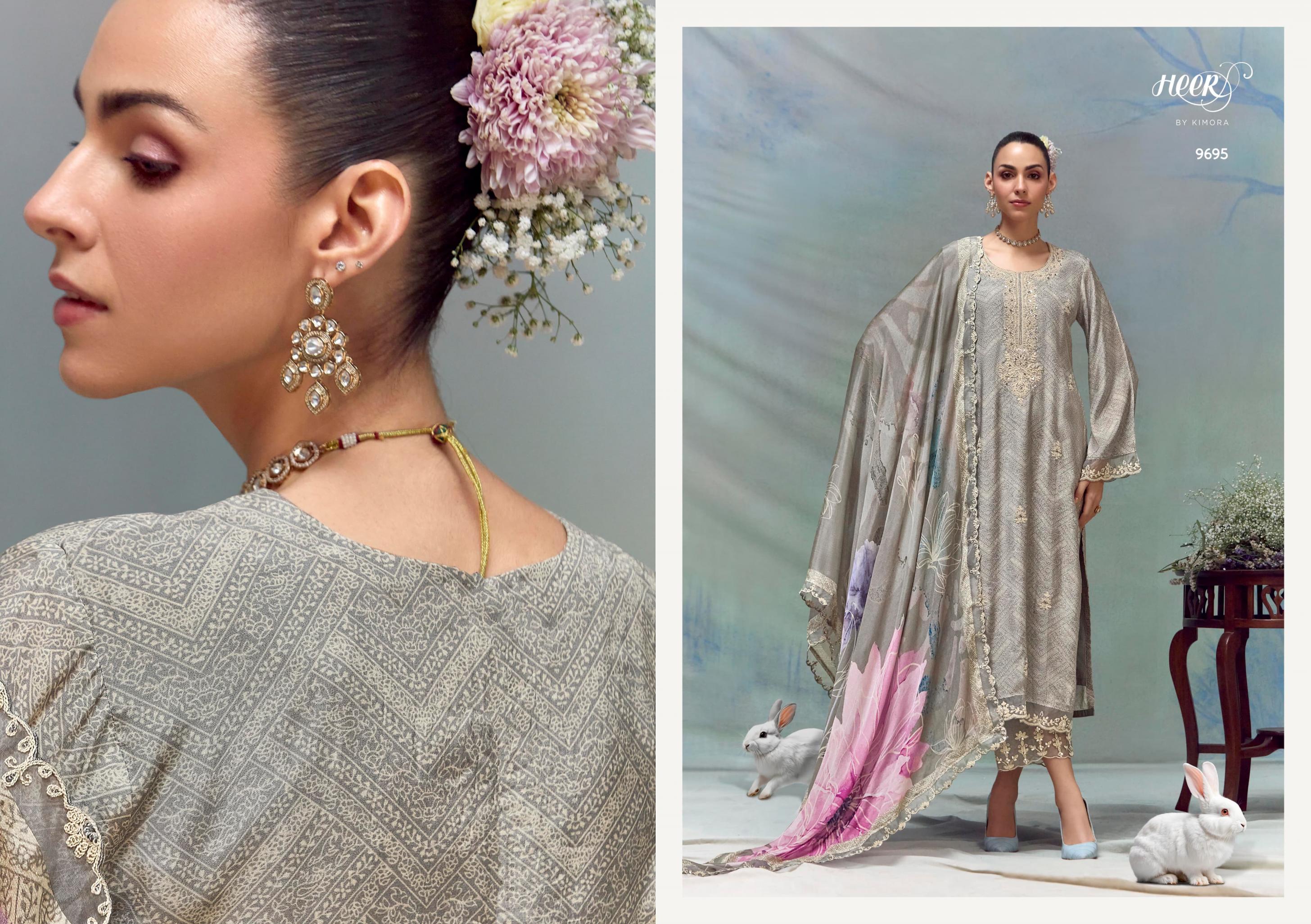HEER KIMORA FLORENCE VOL 213 MUSLIN DESIGNER SALWAR KAMEEZ