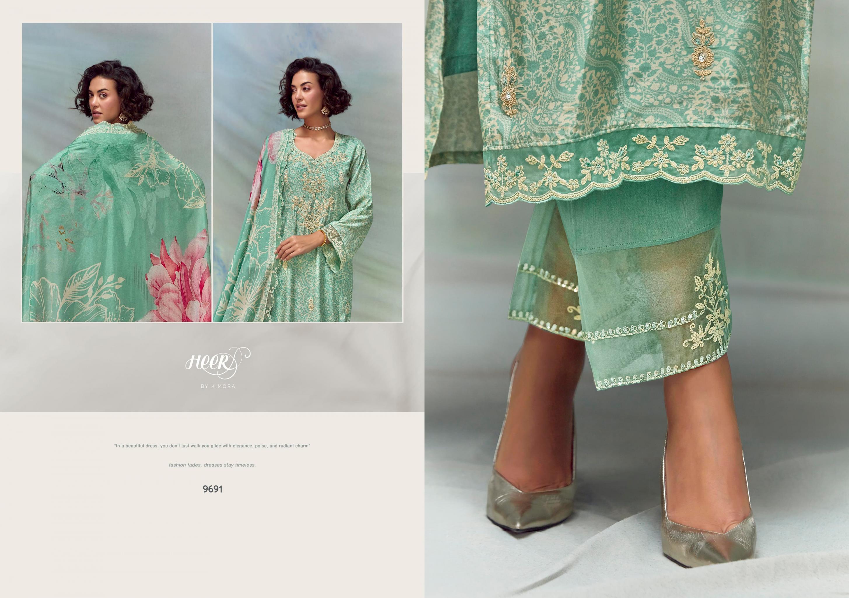 HEER KIMORA FLORENCE VOL 213 MUSLIN DESIGNER SALWAR KAMEEZ