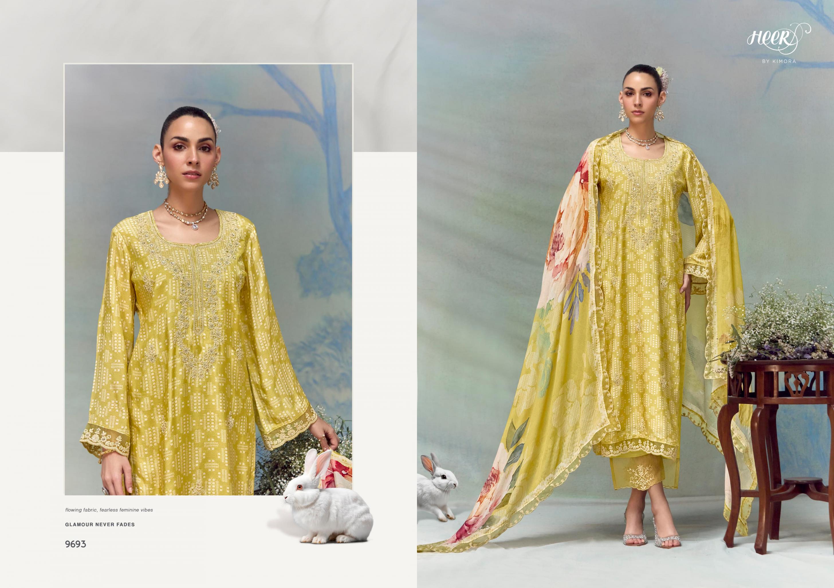 HEER KIMORA FLORENCE VOL 213 MUSLIN DESIGNER SALWAR KAMEEZ