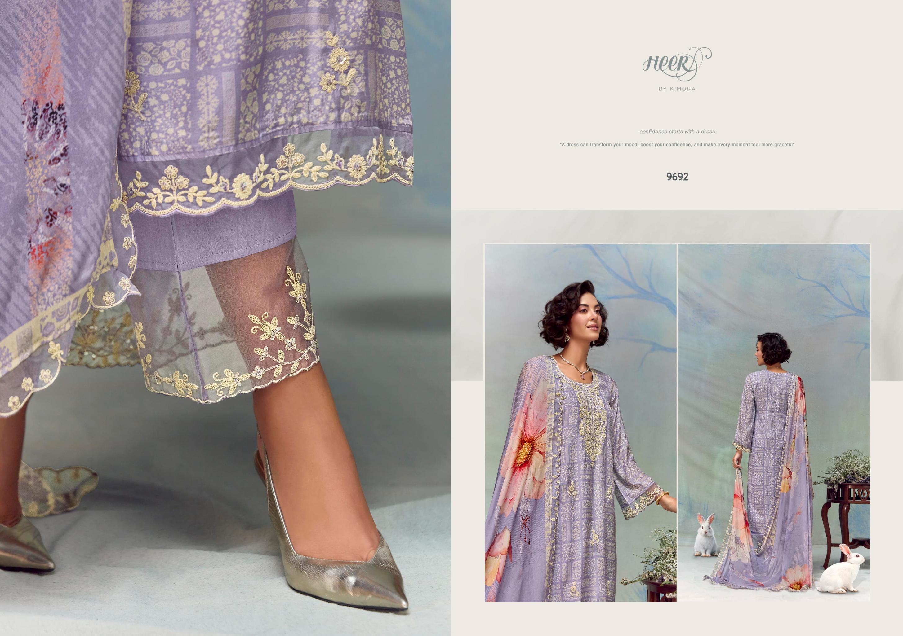 HEER KIMORA FLORENCE VOL 213 MUSLIN DESIGNER SALWAR KAMEEZ