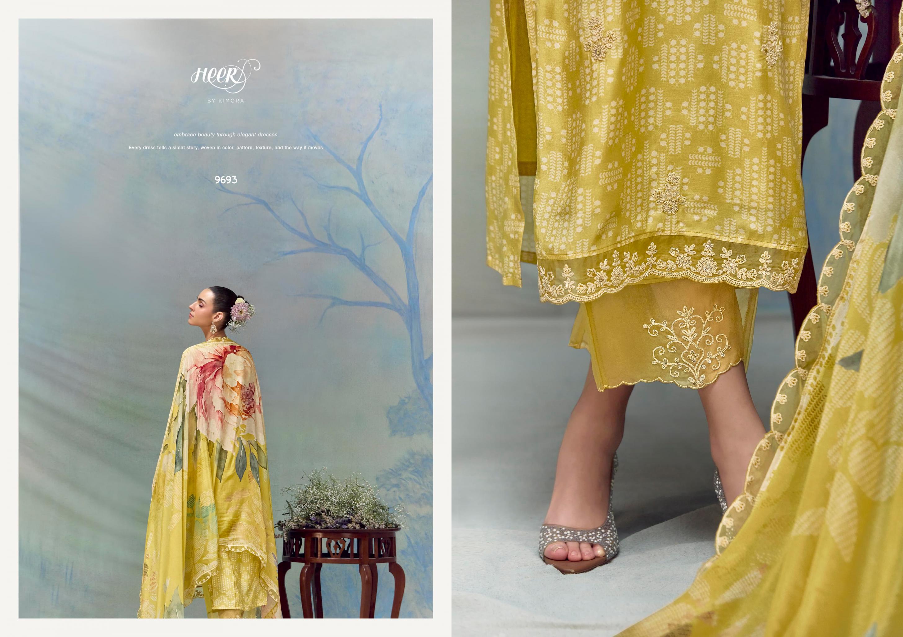 HEER KIMORA FLORENCE VOL 213 MUSLIN DESIGNER SALWAR KAMEEZ