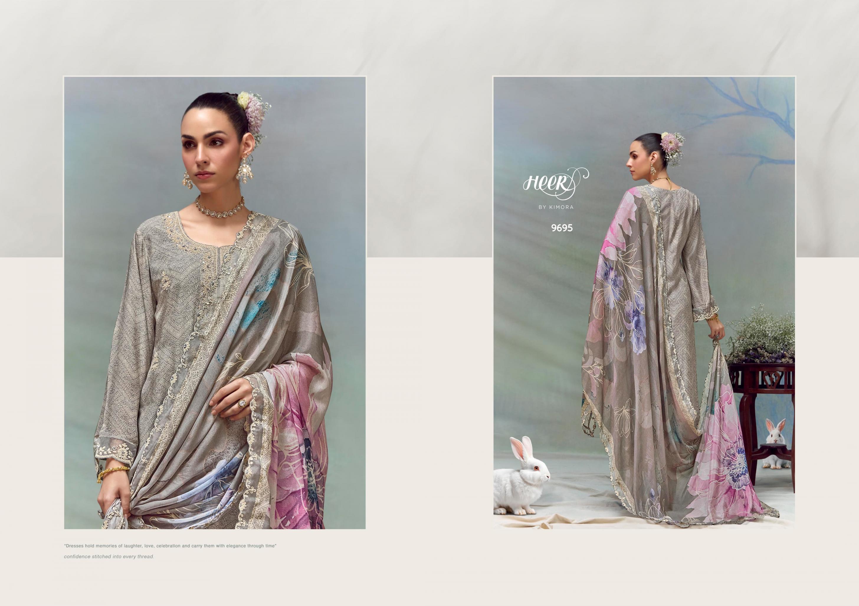 HEER KIMORA FLORENCE VOL 213 MUSLIN DESIGNER SALWAR KAMEEZ