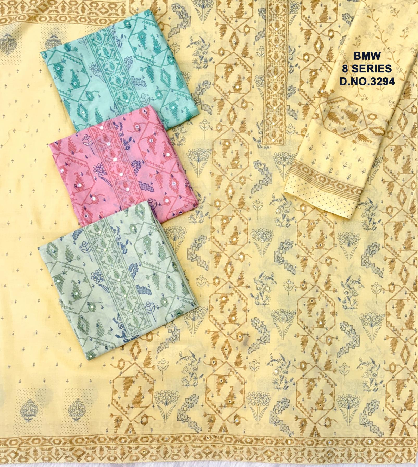 BMW 8 SERIES 3294 BY BIPSON PRINTS DAILY WEAR COTTON SUITS