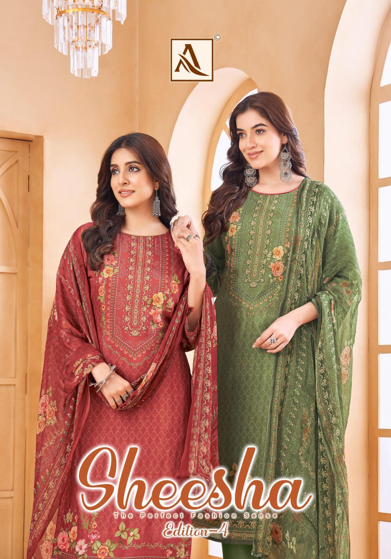 SHEESHA VOL 4 BY ALOK VISCOSE MUSLIN MODERN PAKISTANI DRESS MATERIAL