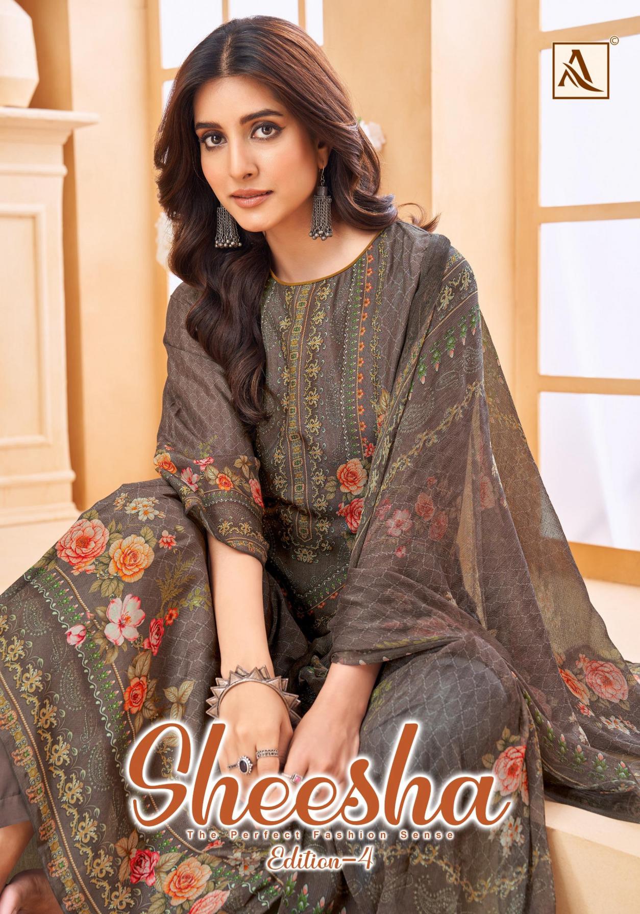 SHEESHA VOL 4 BY ALOK VISCOSE MUSLIN MODERN PAKISTANI DRESS MATERIAL