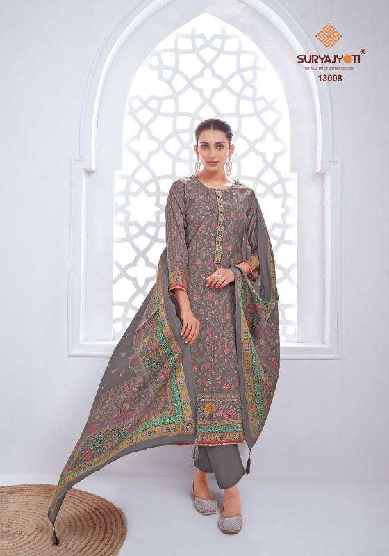 SURYAJYOTI PUSHPA VOL 13 MODAL DISCHARGE PRINT UNSTITCH SUIT FOR LADIES