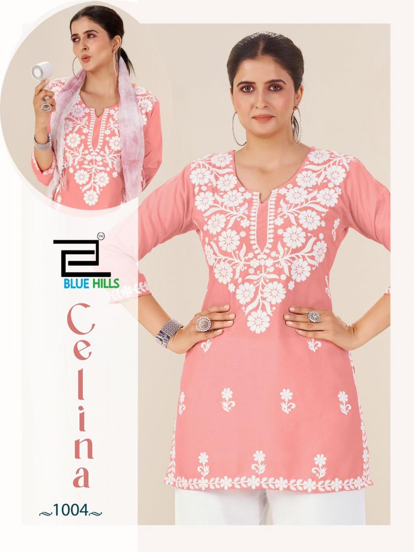 CELINA BY BLUE HILLS RAYON CLASSIC READYMADE KURTI WITH PAIR