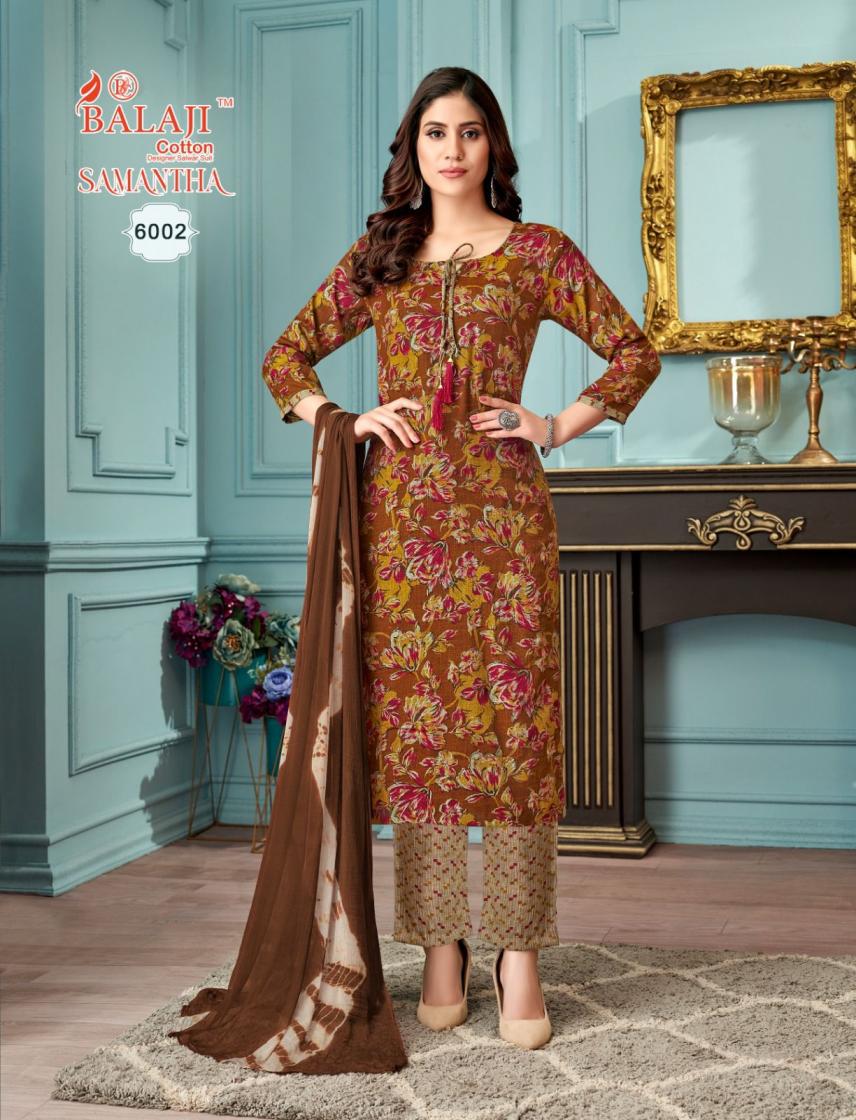 SAMANTHA VOL 6 BY BALAJI COTTON CAPSULE RAYON CASUAL READYMADE 3PCS DRESS