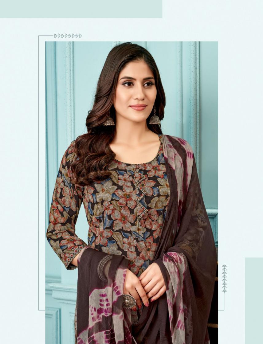 SAMANTHA VOL 6 BY BALAJI COTTON CAPSULE RAYON CASUAL READYMADE 3PCS DRESS