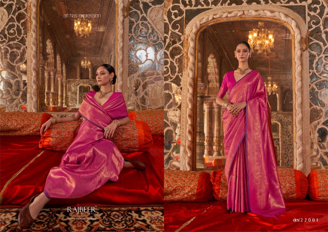 KALAA MANDIR BY RAJBEER STYLISH LOOK HANDLOOM WEAVING SILK SAREES