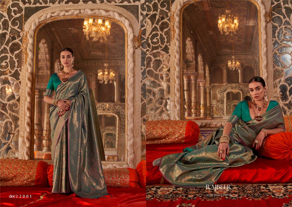 KALAA MANDIR BY RAJBEER STYLISH LOOK HANDLOOM WEAVING SILK SAREES