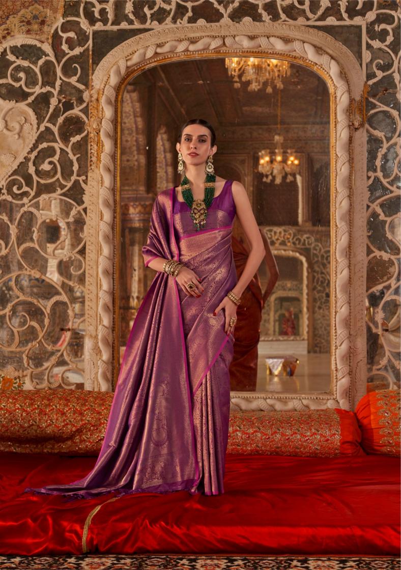 KALAA MANDIR BY RAJBEER STYLISH LOOK HANDLOOM WEAVING SILK SAREES