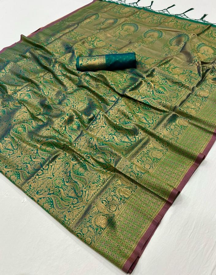KALAA MANDIR BY RAJBEER STYLISH LOOK HANDLOOM WEAVING SILK SAREES