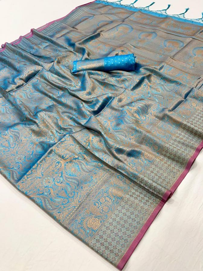 KALAA MANDIR BY RAJBEER STYLISH LOOK HANDLOOM WEAVING SILK SAREES