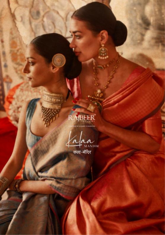 KALAA MANDIR BY RAJBEER STYLISH LOOK HANDLOOM WEAVING SILK SAREES