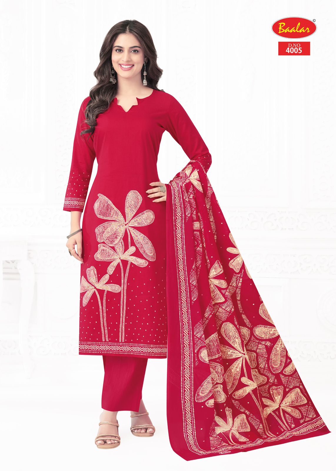 BAALAR PASHMINA VOL-4 WHOLESALE HEAVY LAWN COTTON FLOWER PRINTED DAILY WEAR SALWAR SUITS