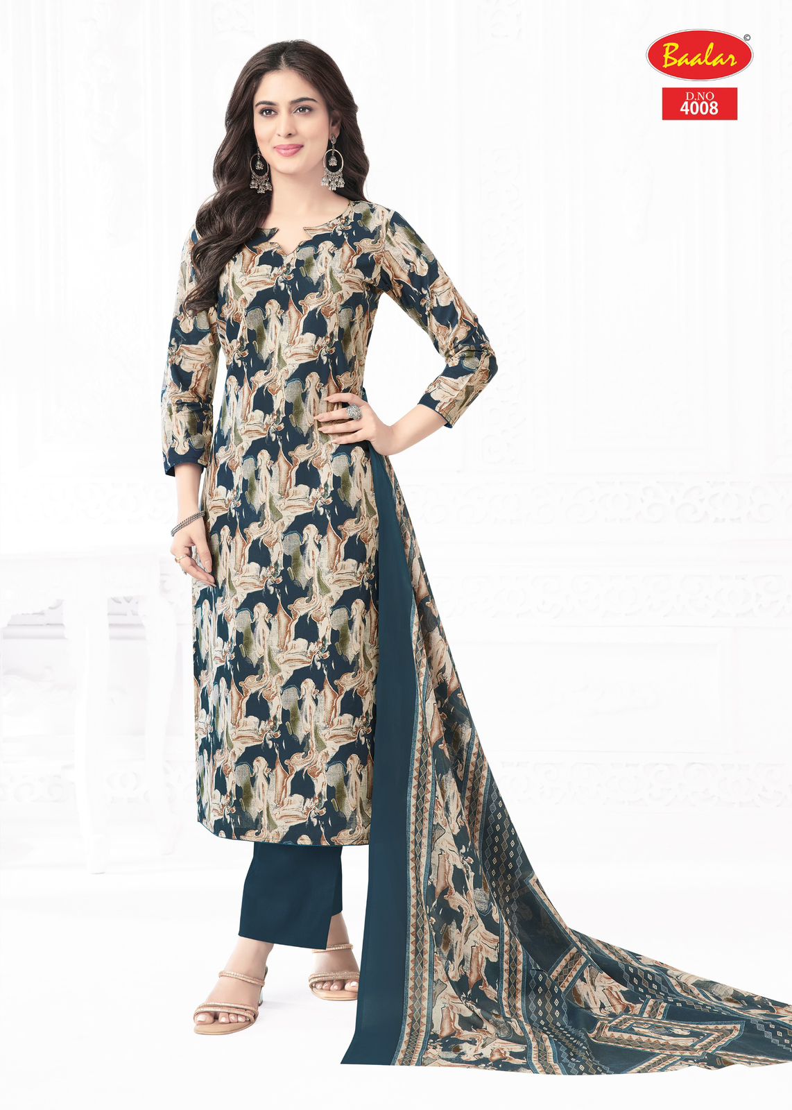 BAALAR PASHMINA VOL-4 WHOLESALE HEAVY LAWN COTTON FLOWER PRINTED DAILY WEAR SALWAR SUITS