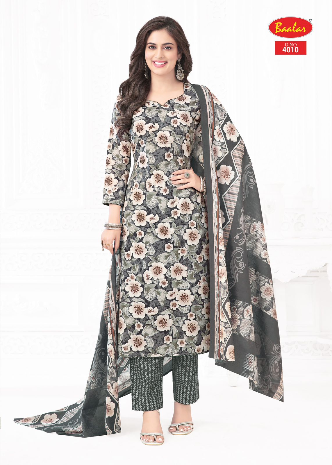 BAALAR PASHMINA VOL-4 WHOLESALE HEAVY LAWN COTTON FLOWER PRINTED DAILY WEAR SALWAR SUITS