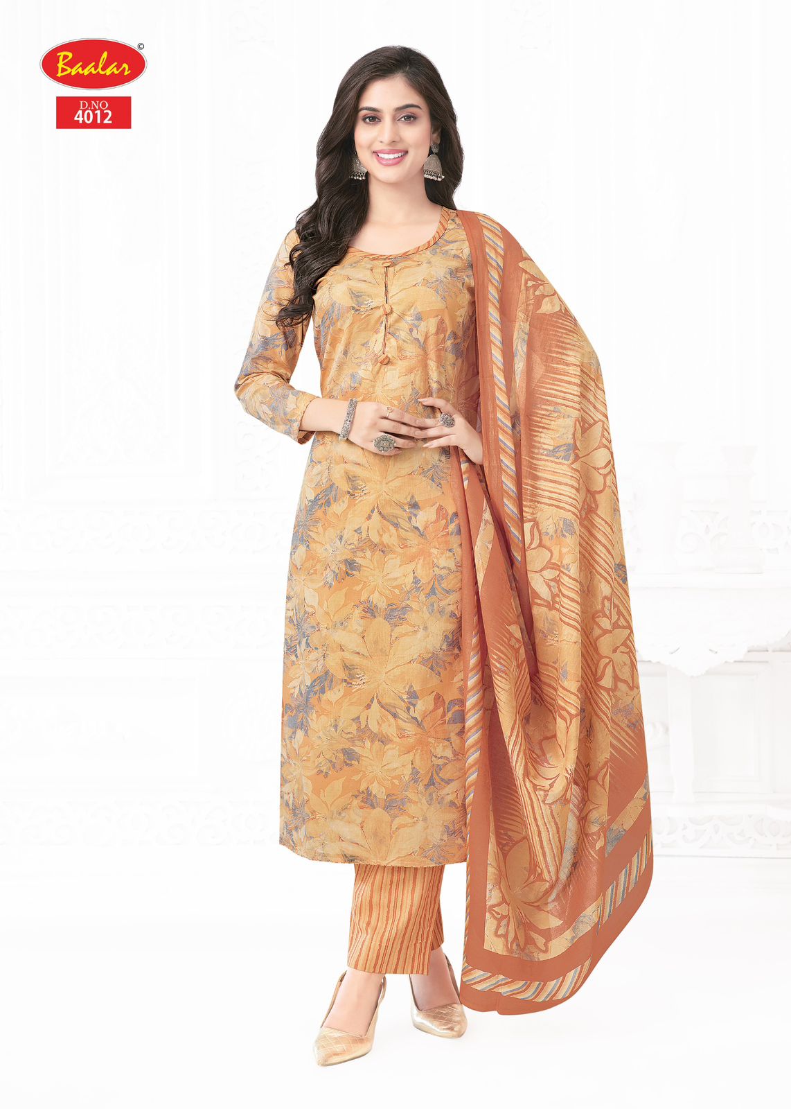 BAALAR PASHMINA VOL-4 WHOLESALE HEAVY LAWN COTTON FLOWER PRINTED DAILY WEAR SALWAR SUITS