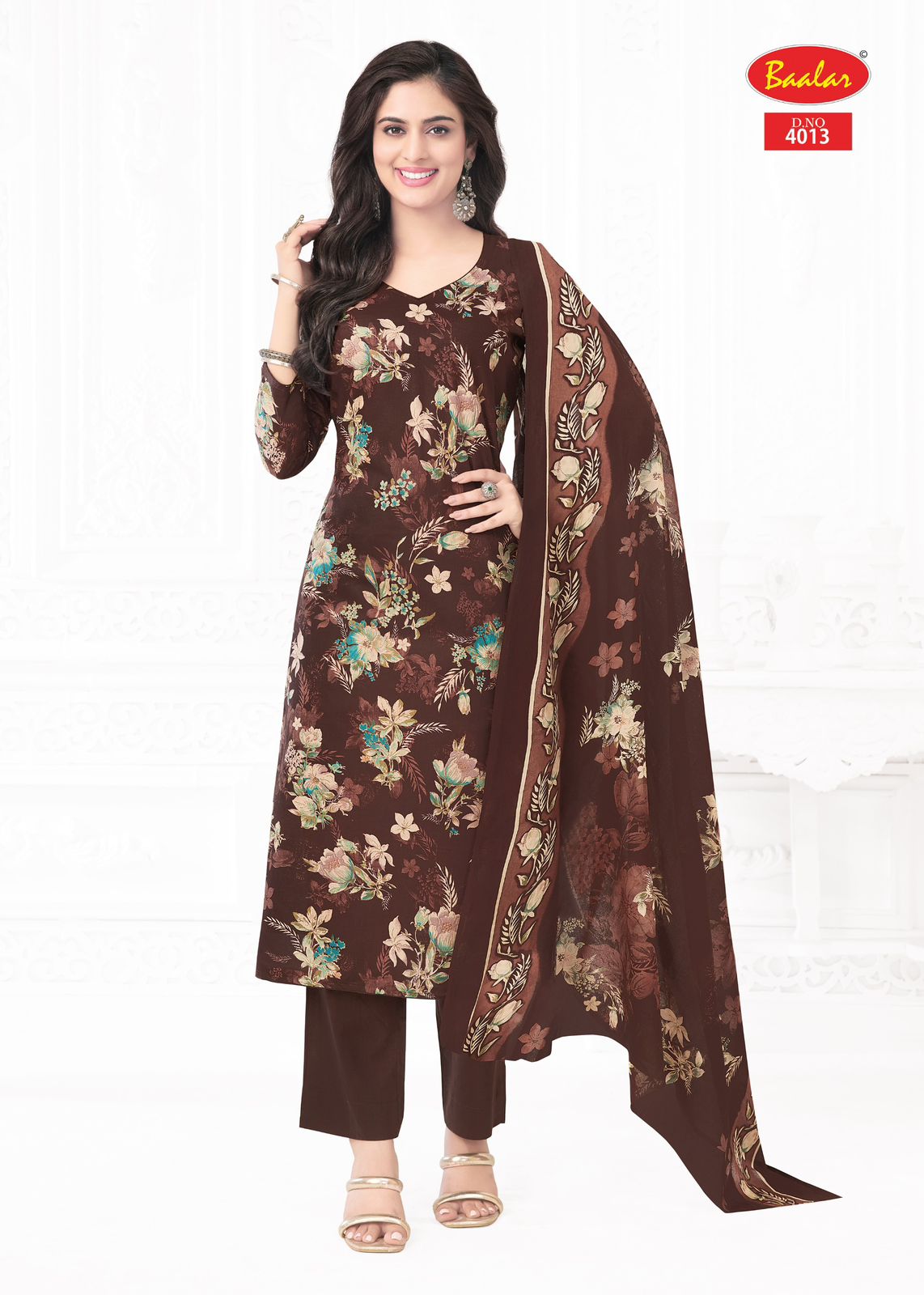BAALAR PASHMINA VOL-4 WHOLESALE HEAVY LAWN COTTON FLOWER PRINTED DAILY WEAR SALWAR SUITS