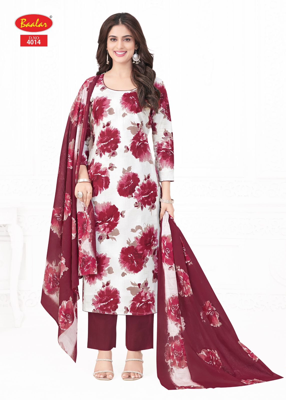 BAALAR PASHMINA VOL-4 WHOLESALE HEAVY LAWN COTTON FLOWER PRINTED DAILY WEAR SALWAR SUITS