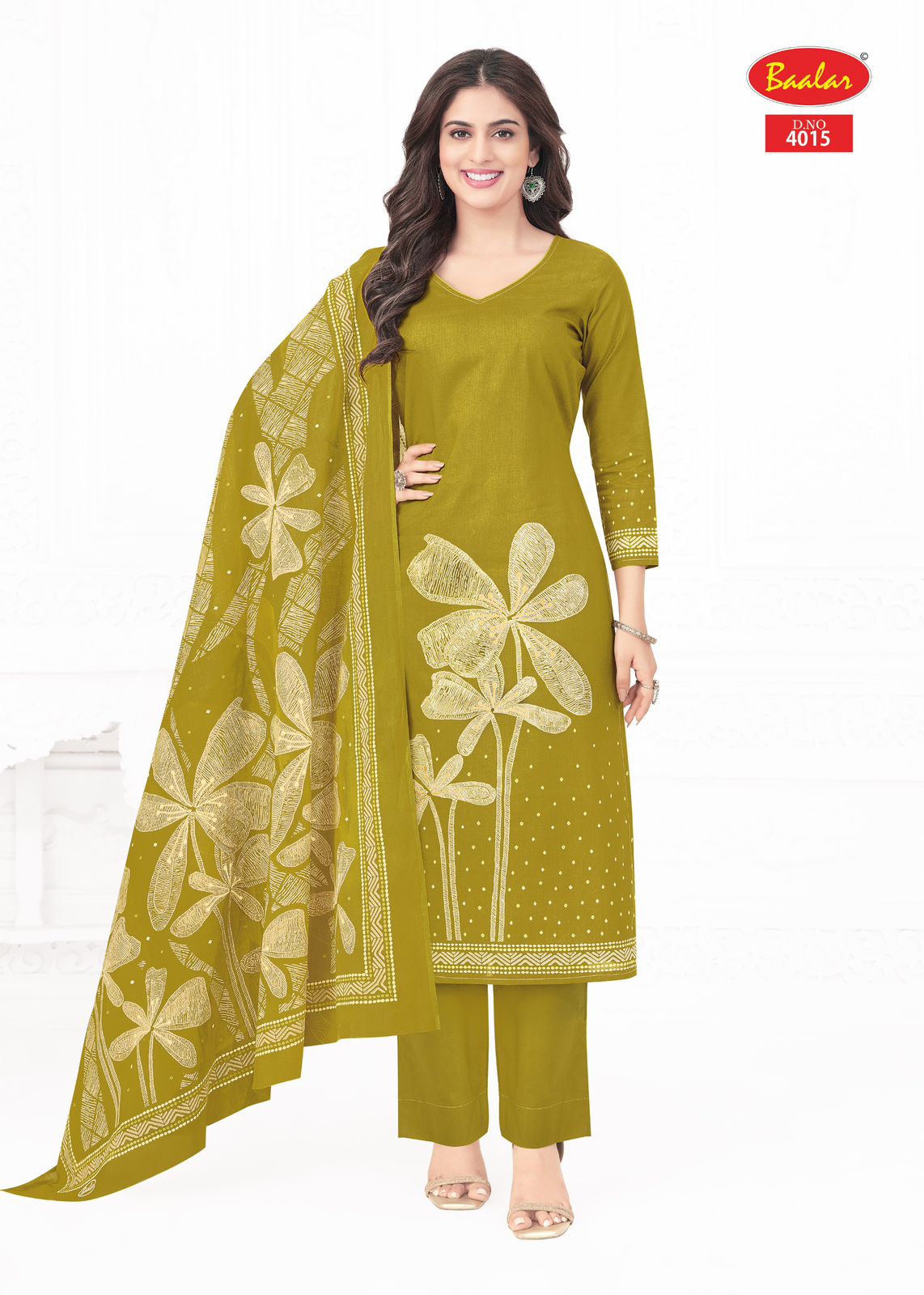 BAALAR PASHMINA VOL-4 WHOLESALE HEAVY LAWN COTTON FLOWER PRINTED DAILY WEAR SALWAR SUITS