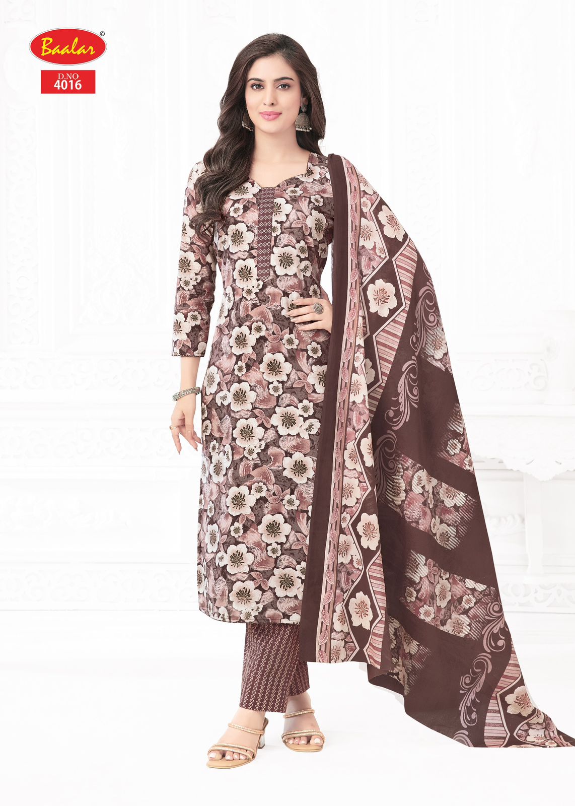 BAALAR PASHMINA VOL-4 WHOLESALE HEAVY LAWN COTTON FLOWER PRINTED DAILY WEAR SALWAR SUITS