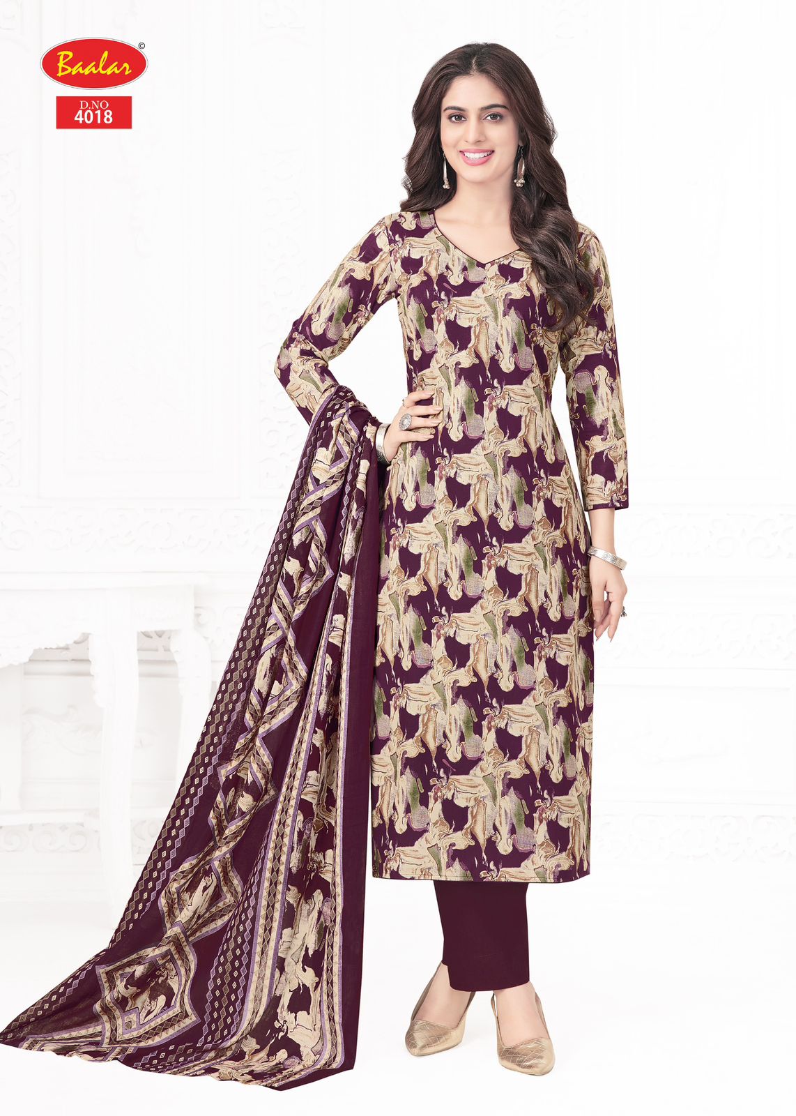 BAALAR PASHMINA VOL-4 WHOLESALE HEAVY LAWN COTTON FLOWER PRINTED DAILY WEAR SALWAR SUITS