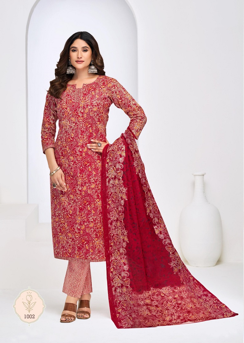 JAYSHRI DOLPHINE WHOLESALE PURE HEAVY COTTON BEAUTIFUL PRINTED 3PCS DRESS MATERIAL