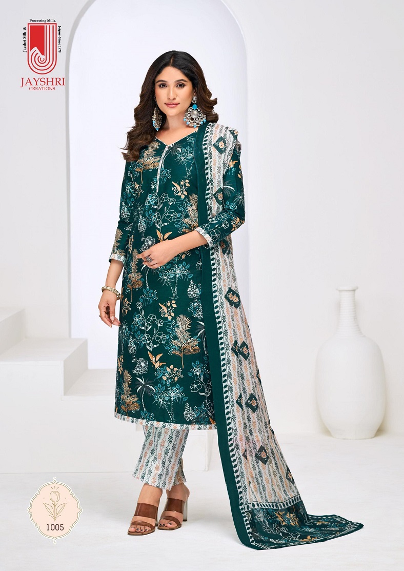 JAYSHRI DOLPHINE WHOLESALE PURE HEAVY COTTON BEAUTIFUL PRINTED 3PCS DRESS MATERIAL