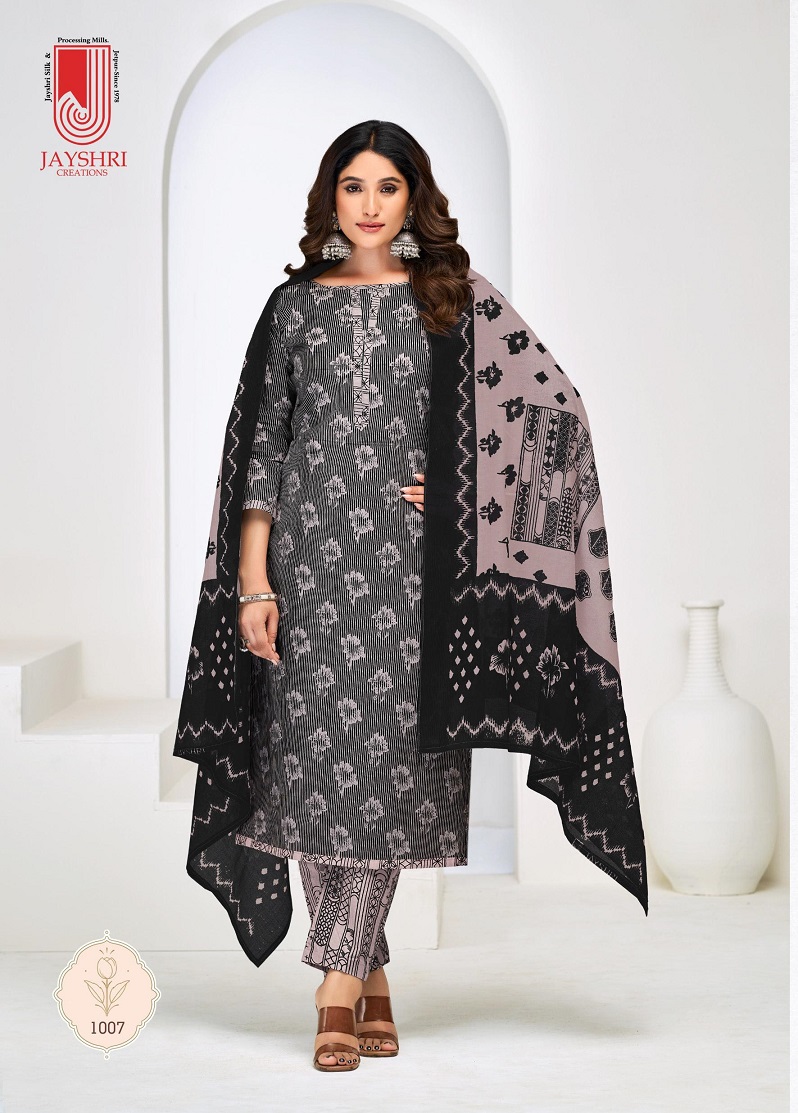 JAYSHRI DOLPHINE WHOLESALE PURE HEAVY COTTON BEAUTIFUL PRINTED 3PCS DRESS MATERIAL
