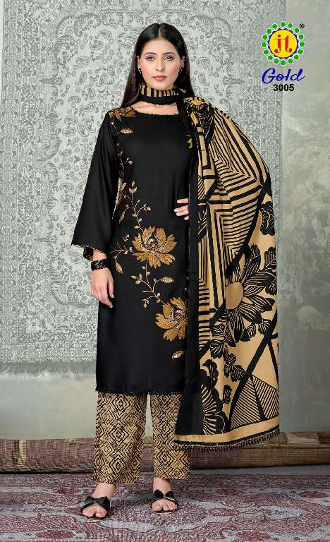 Jt Gold Vol 3 Rayon Embroidery Work Dress Material Collection