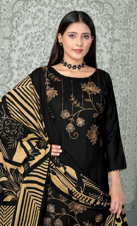 Jt Gold Vol 3 Rayon Embroidery Work Dress Material Collection