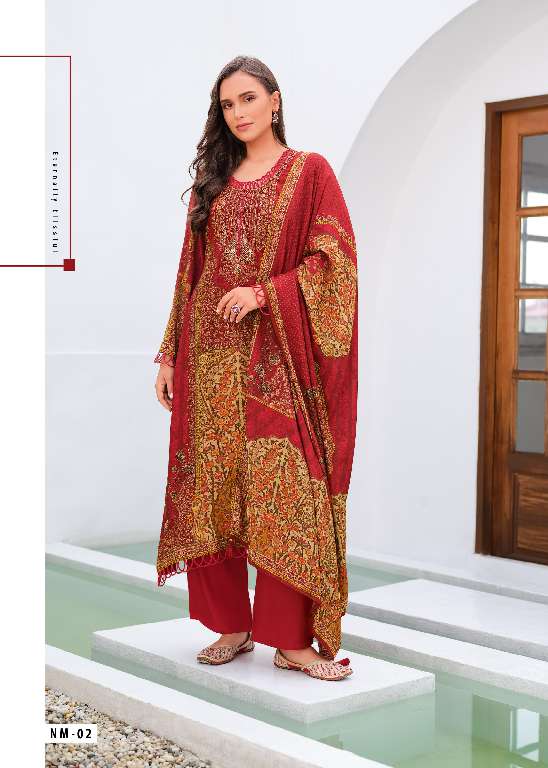 VARSHAA NOOR MAHAL WHOLESALE VISCOSE MUSLIN DIGITALLY PRINTED WITH EMBROIDERY PATCHWORK DESIGNER SALWAR KAMEEZ