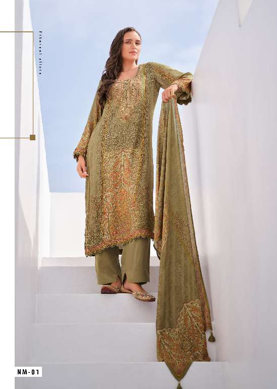 VARSHAA NOOR MAHAL WHOLESALE VISCOSE MUSLIN DIGITALLY PRINTED WITH EMBROIDERY PATCHWORK DESIGNER SALWAR KAMEEZ