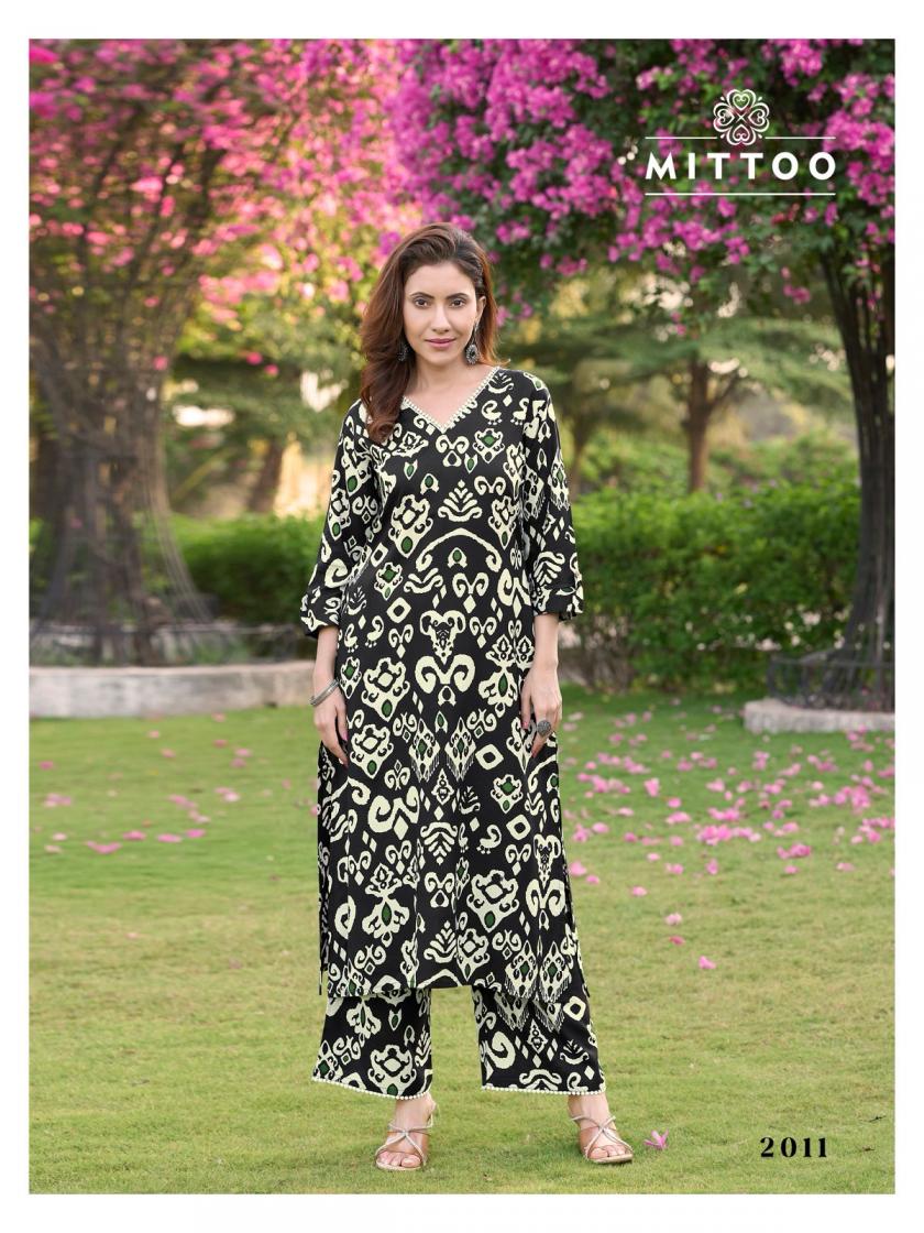 MITTOO SULEKHA VOL 2 READYMADE CLASSIC RAYON KURTI WITH PANT FOR WOMENS